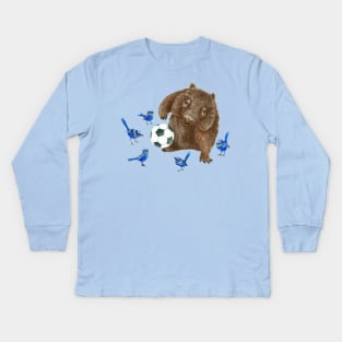 Wombat vs wrens soccer Kids Long Sleeve T-Shirt